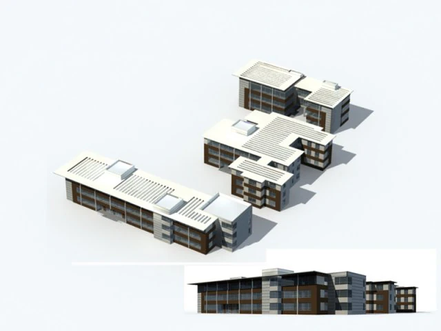 city - high-rise office 279 3D Model .c4d .max .obj .3ds .fbx .stl .blend 