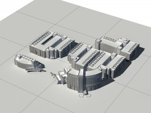 city - high-rise office 281 Modello 3D