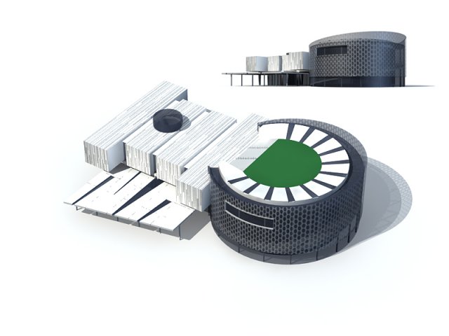 city - high-rise office 282 3D Model .c4d .max .obj .3ds .fbx .stl .blend 
