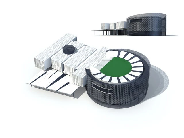 city - high-rise office 282 3D Model .c4d .max .obj .3ds .fbx .stl .blend 