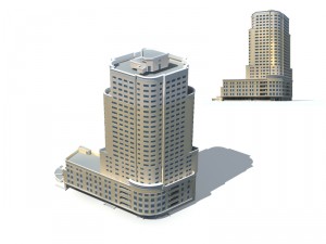 city - high-rise office 300 Modelo 3D