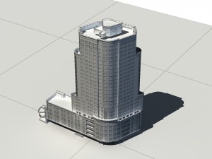 city - high-rise office 300 3D Модель