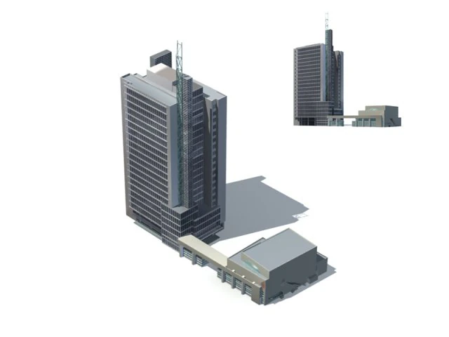 city - high-rise office 302 3D Model .c4d .max .obj .3ds .fbx .stl .blend 