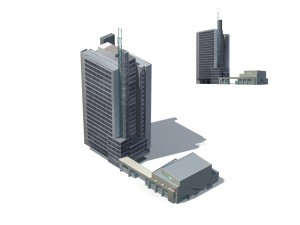 city - high-rise office 302 3D Model