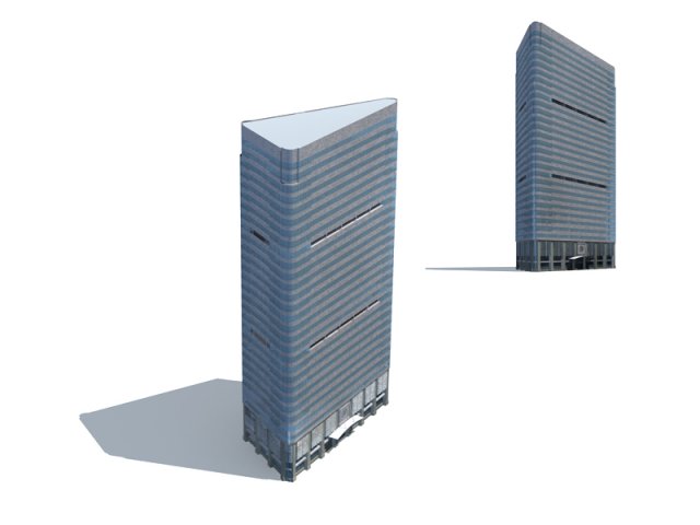 city - high-rise office 304 3D Model .c4d .max .obj .3ds .fbx .stl .blend 
