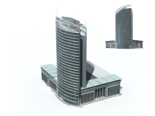 city - high-rise office 305 3D-Modell .c4d .max .obj .3ds .fbx .stl .blend 