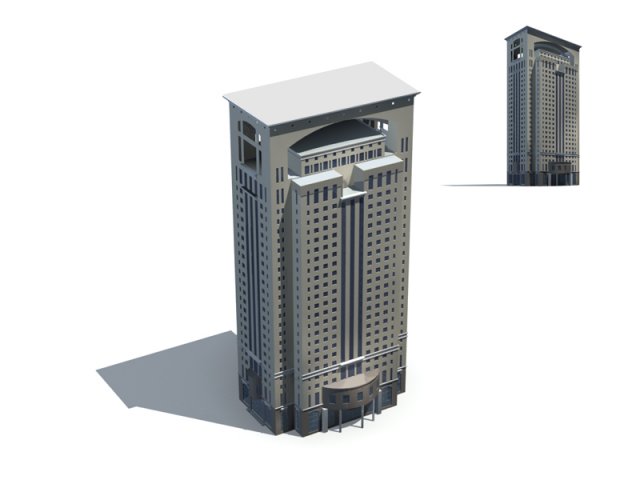 city - high-rise office 312 Modèle 3D .c4d .max .obj .3ds .fbx .stl .blend 
