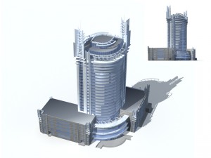 city - high-rise office 313 Modèle 3D