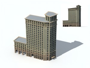 city - high-rise office 316 Modèle 3D