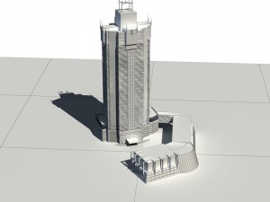 city - high-rise office 319 Model 3D