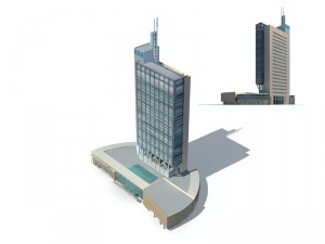 city - high-rise office 322 Modèle 3D