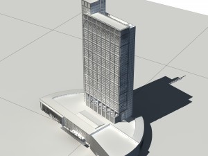 city - high-rise office 322 3D Модель