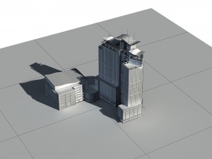 city - high-rise office 323 3D-Modell
