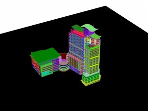 city - high-rise office 323 3D-Modell