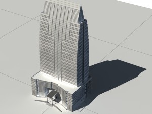 city - high-rise office 325 Model 3D