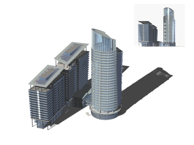 city - high-rise office 326 3D Model .c4d .max .obj .3ds .fbx .stl .blend 