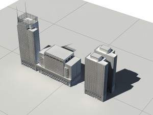 city - high-rise office 327 Modello 3D