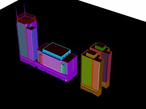 city - high-rise office 327 Modello 3D