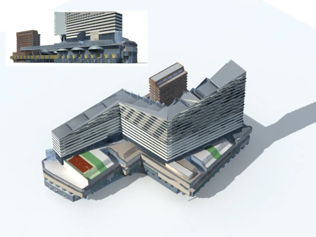 city - high-rise office 330 3D Model .c4d .max .obj .3ds .fbx .stl .blend 