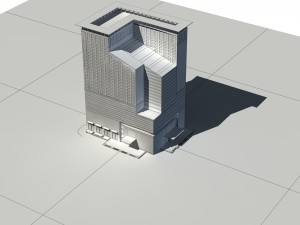 city - high-rise office 335 3D-Modell