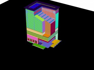 city - high-rise office 335 3D-Modell