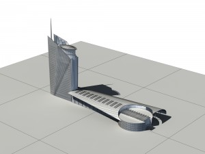 city - high-rise office 338 3D Модель