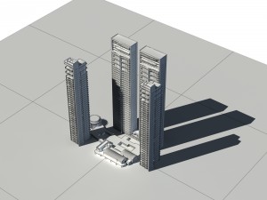 city - high-rise office 339 Modelo 3D