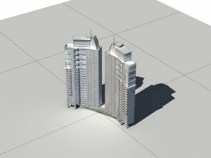city - high-rise office 341 3D Model