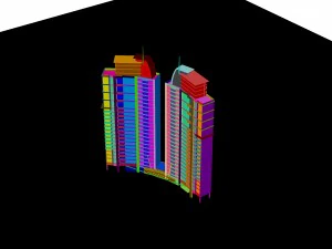 city - high-rise office 341 3D Model
