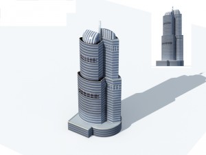 city - high-rise office 342 Modèle 3D