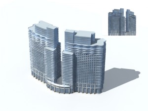 city - high-rise office 343 3D Model