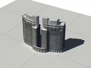 city - high-rise office 343 Modèle 3D