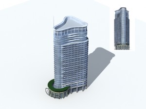 city - high-rise office 344 Modèle 3D