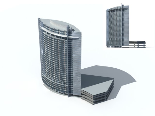 city - high-rise office 347 3D-Modell .c4d .max .obj .3ds .fbx .stl .blend 