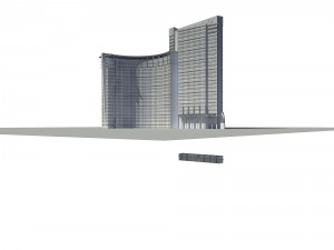 city - high-rise office 349 Modello 3D