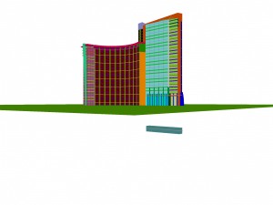 city - high-rise office 349 Modello 3D