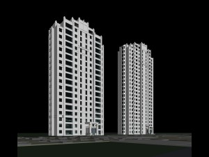 urban planning - office building 001 Modèle 3D