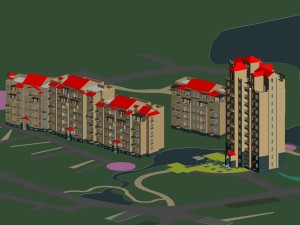 city planning - office building 002 3Dモデル