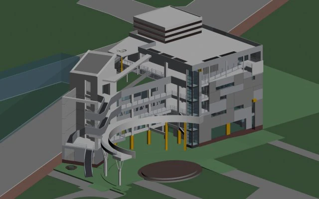 urban planning - office building 003 3D Model .c4d .max .obj .3ds .fbx .stl .blend 