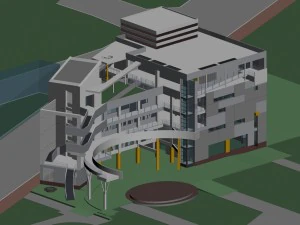 містобудування - офісний будинок 003 3D Модель