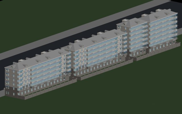 city planning - office building 005 Modello 3D .c4d .max .obj .3ds .fbx .stl .blend 