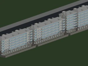 містобудування - офісний будинок 005 3D Модель