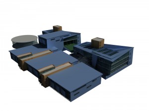 urban planning - commercial buildings 13 Model 3D