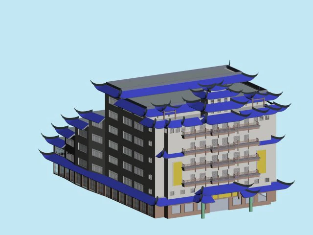 urban planning - commercial buildings 20 3D Model .c4d .max .obj .3ds .fbx .stl .blend 