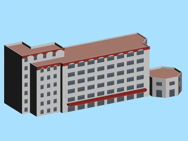 urban planning - commercial buildings 40 3D Model .c4d .max .obj .3ds .fbx .stl .blend