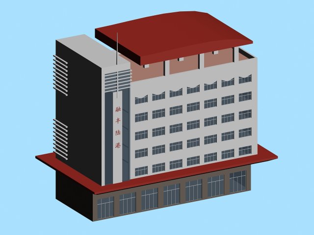 urban planning - commercial buildings 41 3D Модель .c4d .max .obj .3ds .fbx .stl .blend 