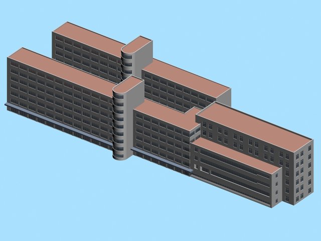 urban planning - commercial buildings 43 Model 3D .c4d .max .obj .3ds .fbx .stl .blend 