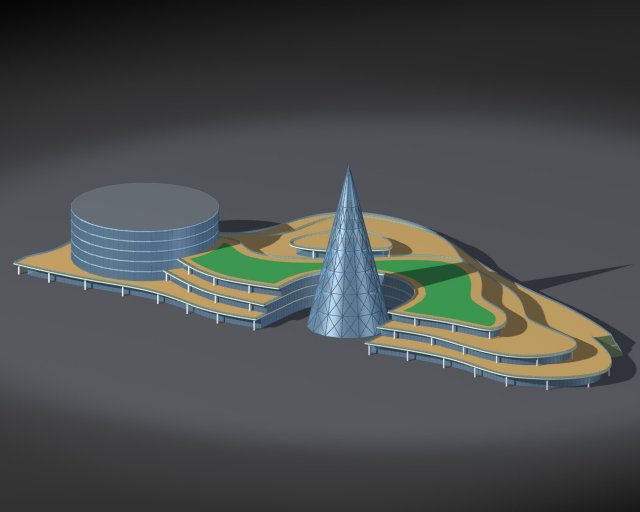 urban planning - commercial buildings 64 3D Модель .c4d .max .obj .3ds .fbx .stl .blend