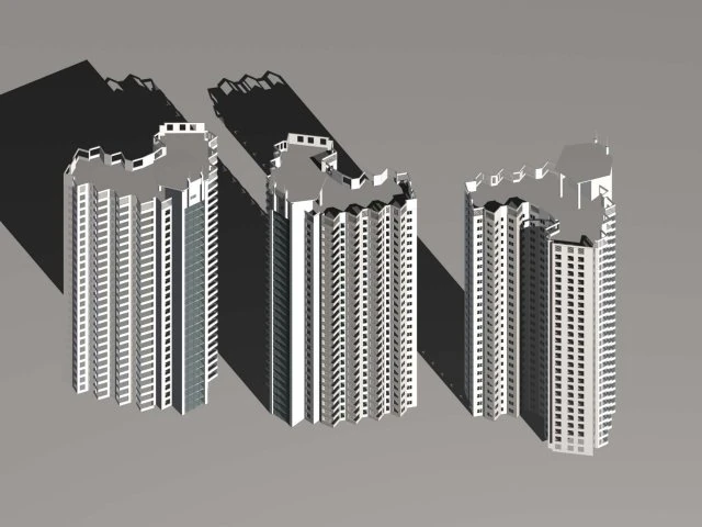 urban planning - commercial buildings 81 3D Model .c4d .max .obj .3ds .fbx .stl .blend 