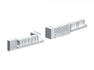 urban planning - commercial buildings 087 3D Model
